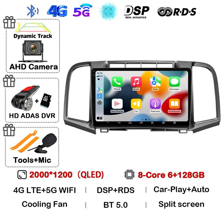 Android 14 Auto Carplay 4G+WIFI Car Radio For Toyota Venza 2008-2016 Multimedia Video Player Stereo Navi GPS Head Unit Audio DSP
