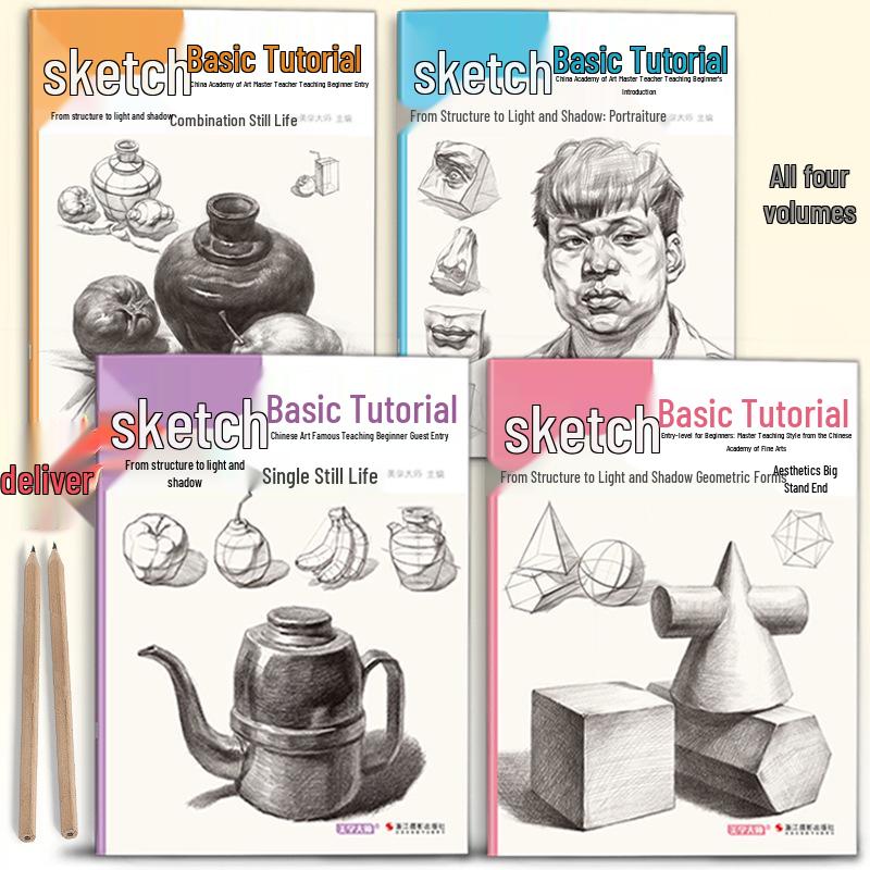 Aesthetic Master: Complete 4-Volume Basic Sketching Tutorial for Beginners