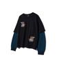 GAKKAI UNIONS Rust Layered Long Sleeve Black