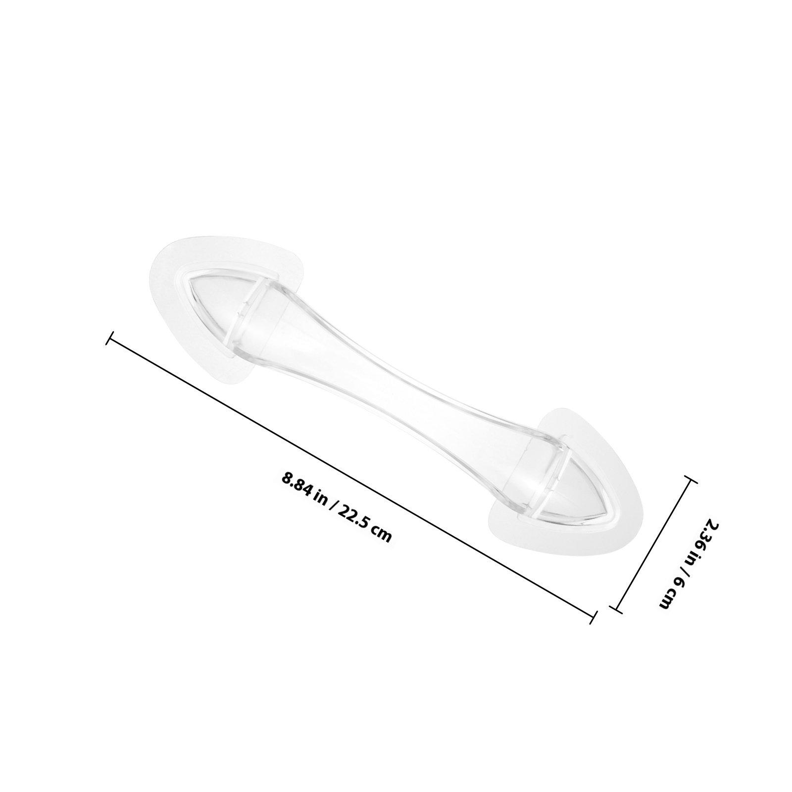 Self-Stick Plastic Adhesive Cabinet Handle Simple Design Sticky Drawer Dresser Handle for Glass Door Adhesive Knobs for Cabinets прозрачный