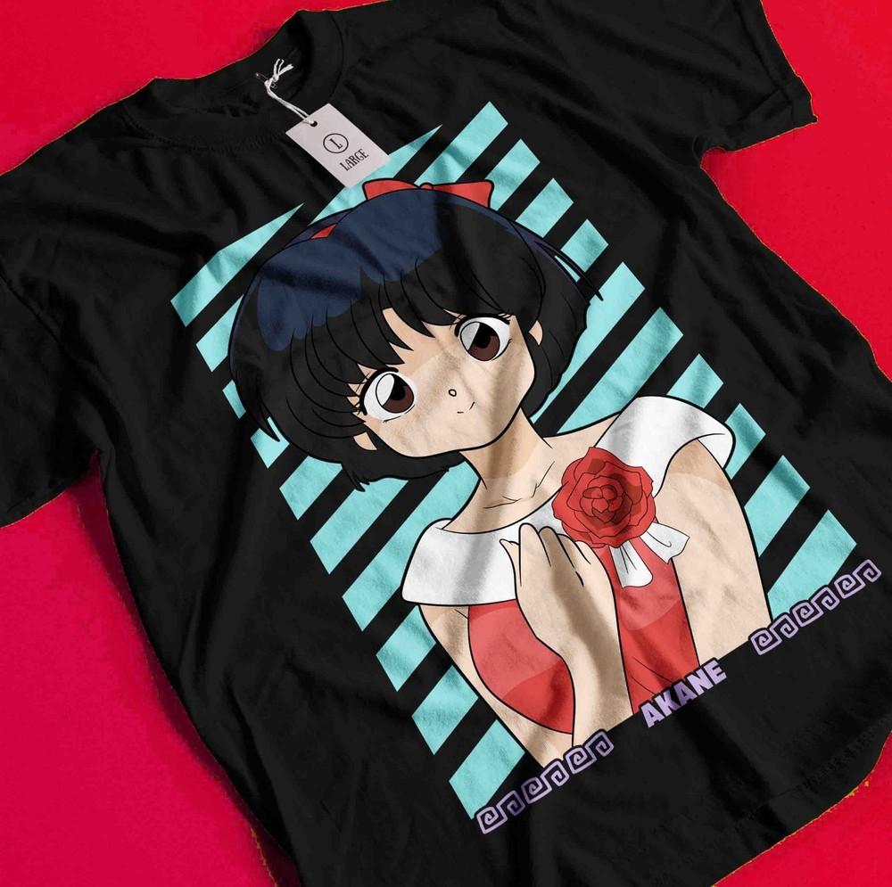

Футболка Ranma 1/2 Shampoo Akane Футболка Румико Футболка Аниме Вайфу Девушка Унисекс Футболка BB030 2XL