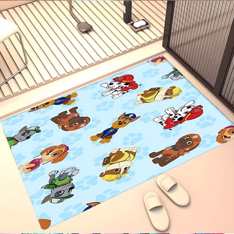 PAW Patrol Print Rug, Washable Floor Carpet, For Entryway Dorm Laundry Room Office Study, Home Decor Birthday Christmas Gift