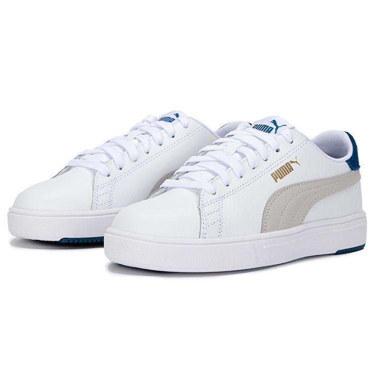Puma Serve Pro Lite White Sailing Blue Unisex Sneakers Grey-Violet Team-Gold 374902-15