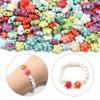 10pcs Colorful Cherry Blossoms Ceramic Beads Mini Flower Loose Spacer Beads For Jewelry Making DIY Bracelet Necklace Accessories