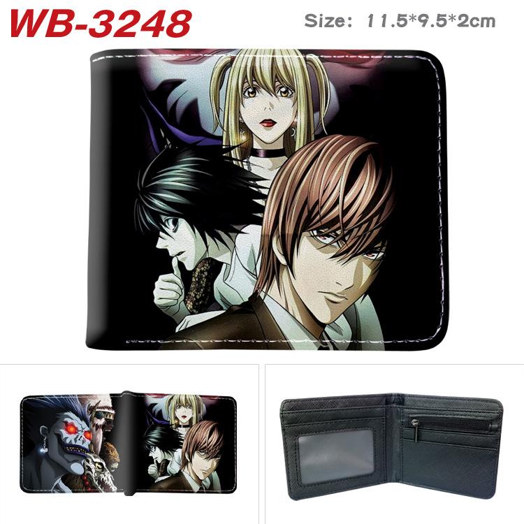 Death Note Geldbörse Anime Vollfarbdruck Kurz Faltbar Kartenhalter Unisex Münzbörse 1 Stück