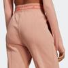 Adidas Solid Color Logo Embroidered Jogger Pants With Elastic Waist Women Bottoms Pink HR2190