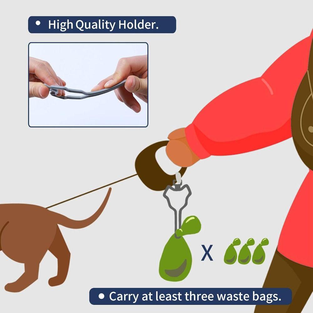 2PCS Hands-Free Dog Poop Bag Carrier Lightweight Waste Bag Holder Dog Waste Carrier  Pet Supplies