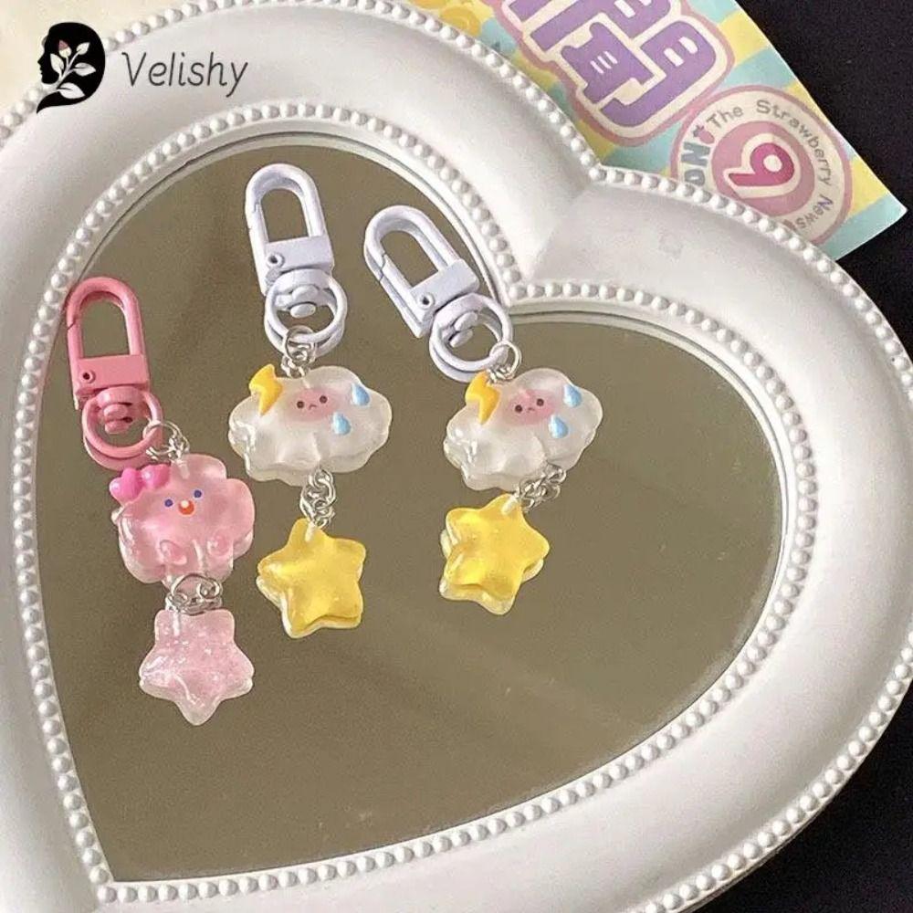 Resin Key Chain Cloud Cute Cartoon Key Chain New Key Ring  Phone