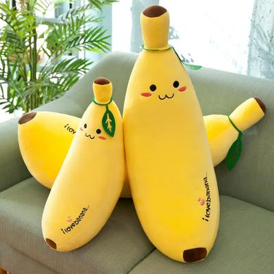 Novo brinquedo de pelúcia bonito dos desenhos animados banana travesseiro macio crianças presentes de aniversário