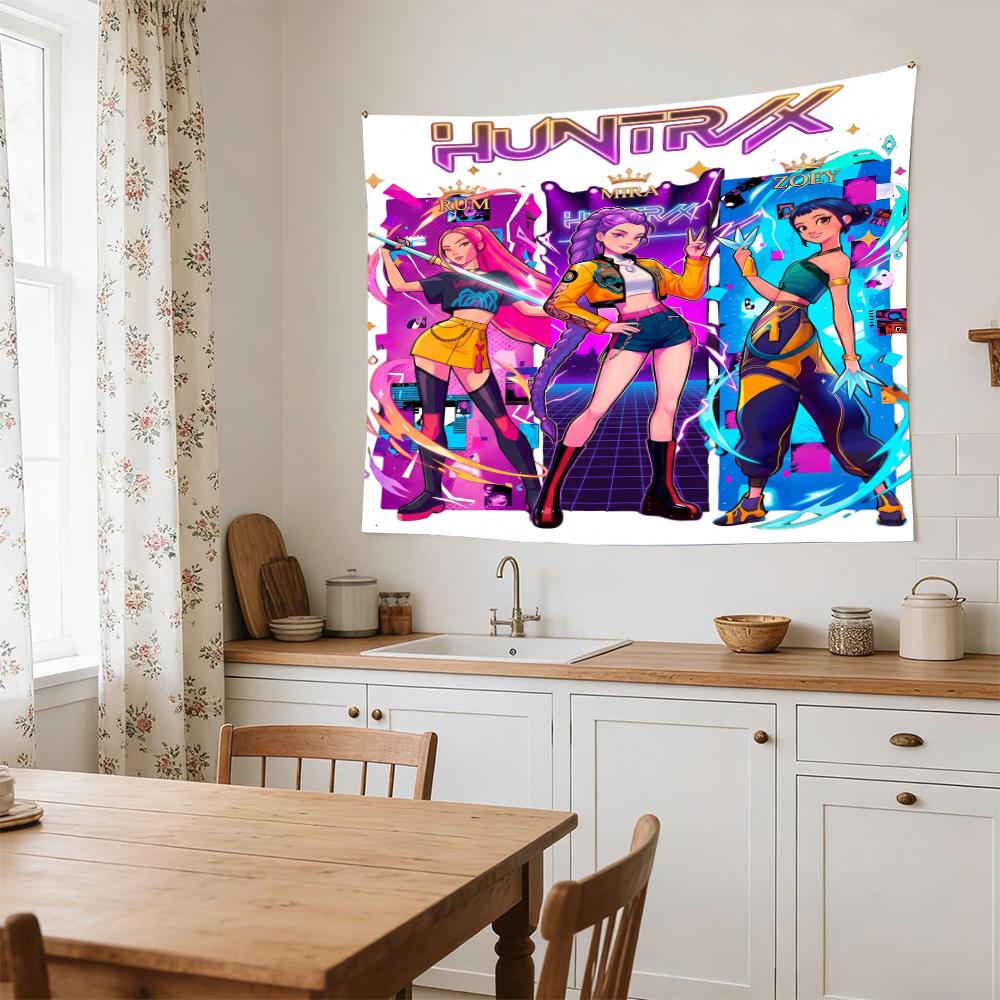 Huntrx Cyberpunk Fashion Large Size Wall Tapestry, Room Aesthetic Decor for Living Room Party Background,Perfect Gift