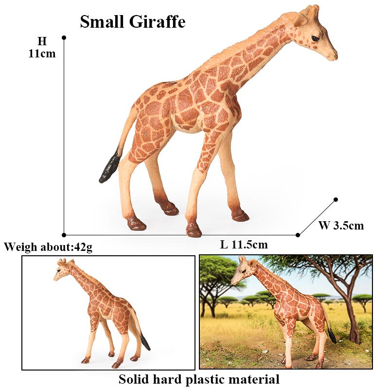 Oenux Zoo Afrika Wildtier Giraffe Simulationsmodell Actionfiguren PVC Pädagogisch Niedliches Spielzeug für Kinder