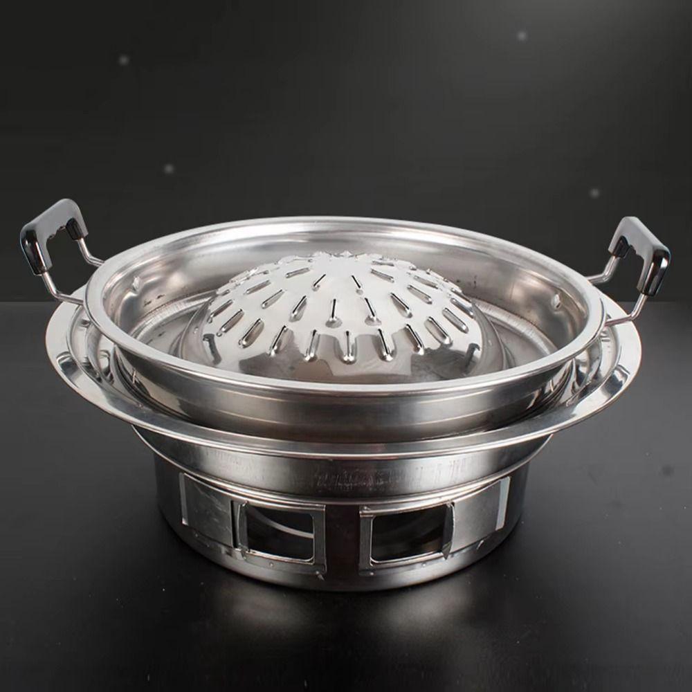 Multi-function Thai Picnic Grill Pan 30/35cm Food Griddle Korean Barbecue Grill Tray  Vegetable