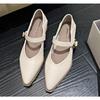 New Style Fashionable Comfortable Elegant Toe Shoes Women's Sweet Cool Mary Jane Shoes Evening Night Versatile Scoop Shoes