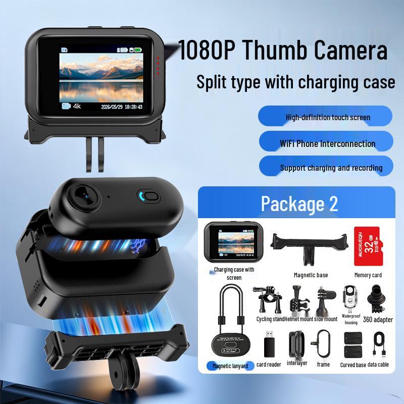 WIFI Magnetic Back Clip Sports Camera H88: Portable Pet Vlog Recorder