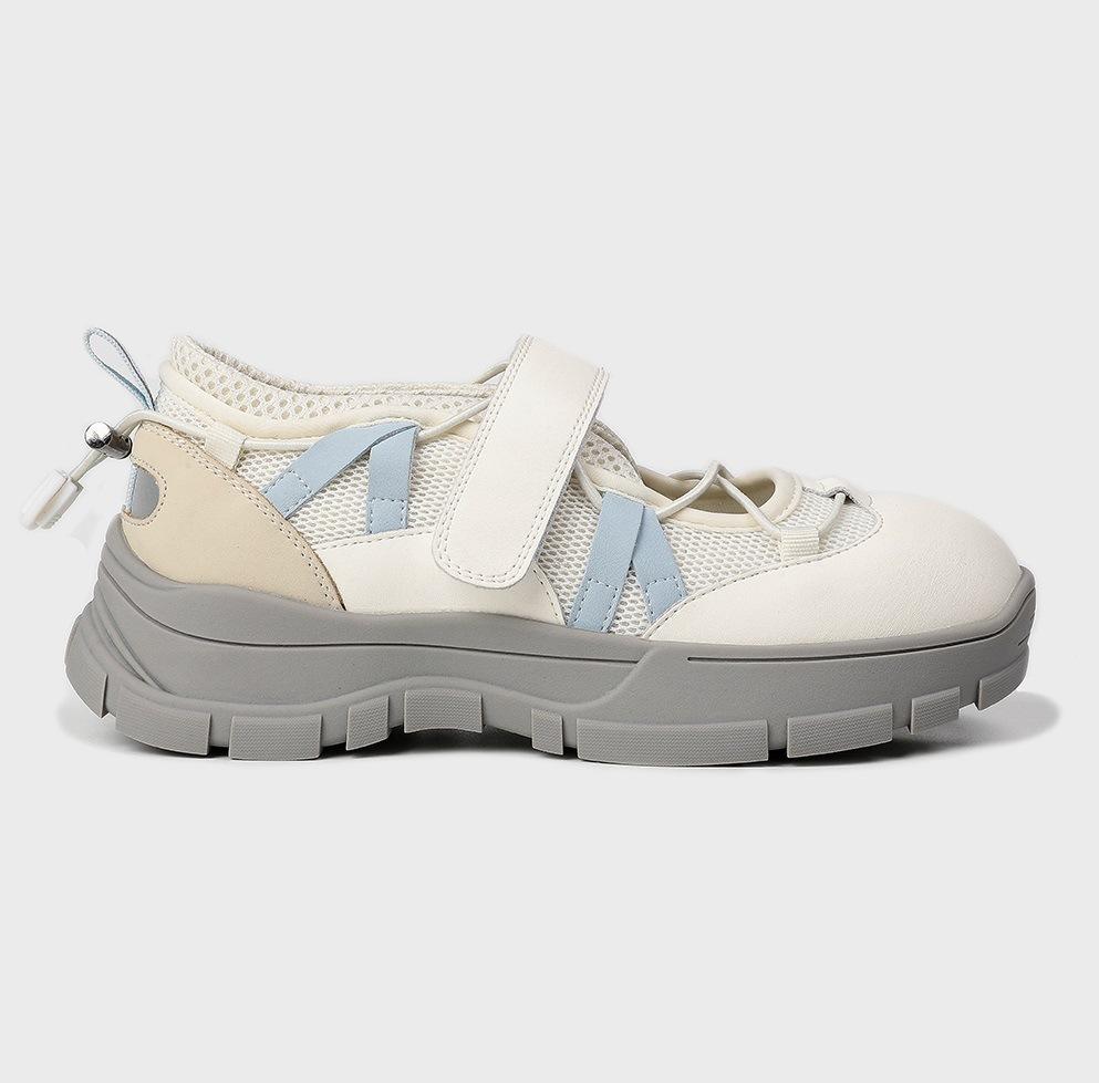 

Корейская версия нишевых папиных кроссовок женские новые универсальные ретро туфли Мэри Джейн функциональные кроссовки-балетки на липучках 40