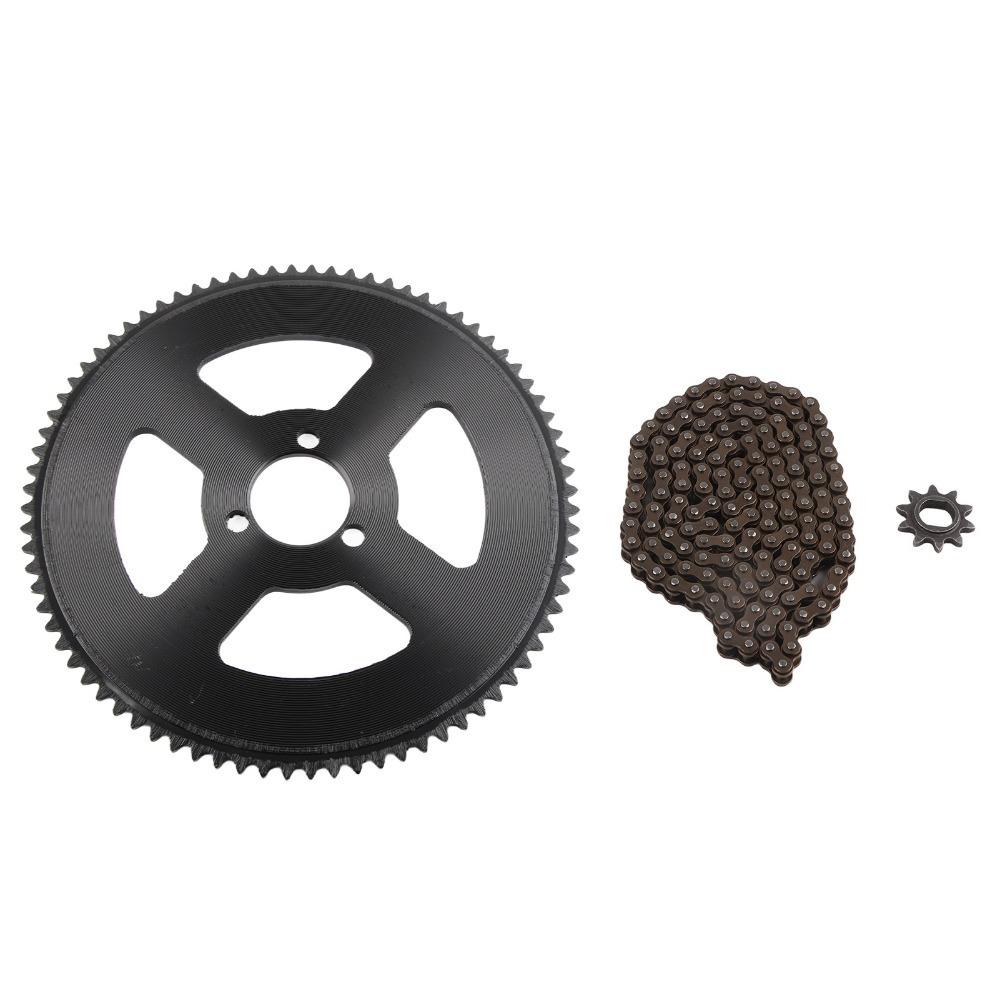 25H Sprocket Chain Set 10T Drive Sprocket Chain Set Durable Chain Sprocket Kit  E Bike Replacement 25H Sprocket Kit