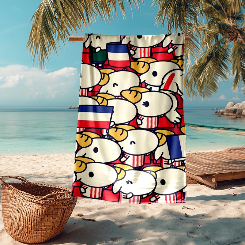 Tapis de plage USA FC Mode: Idéal pour les aventures estivales Doux, absorbant et à séchage rapide, convient pour la natation et le bain