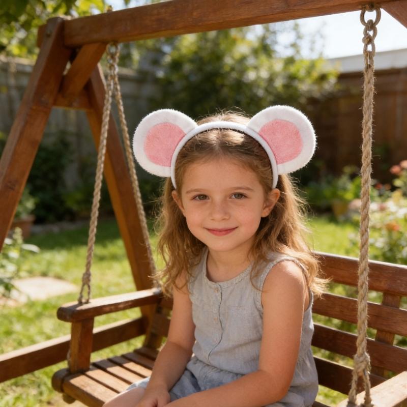 Soft Fabric Mouse Ears Headband For Kids Role Play Costume Accessories Halloween Mouse Costume Headwear