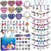 AIPRIDY Charm Bracelet Making Kit, Girls' DIY Crafts, Unicorn Mermaid Craft Gift Kit, Crafts for Girls Ages 6-12 (150 Pieces)