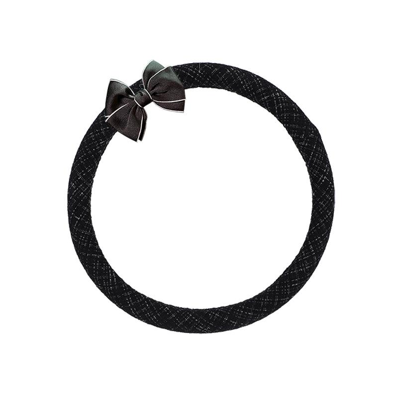 Bow Decor Non Slip Universal Car Steering Wheel Cover Auto Interior Accessory