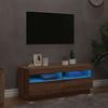 Vidaxl Szafka Pod Tv Z Oświetleniem Led, Dąb Artisan, 100X35X40 Cm