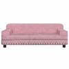 VidaXL Dog Bed, Pet Sofa with Wooden Frame, Basket for Puppies Indoor House, Pink 171871