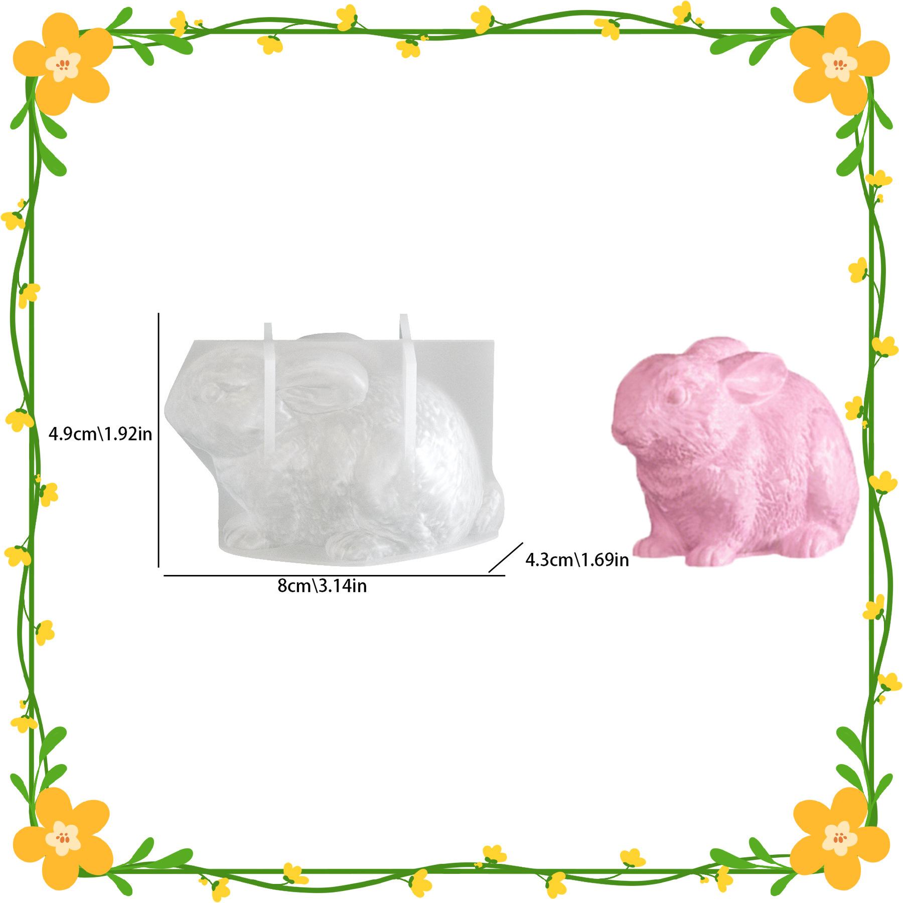 

Easter Baking Molds, Reusable Bunny Egg, Easy Release Silicone Candle Making Molds, Decor for Plaster, Wax, Clay, Resin Soap