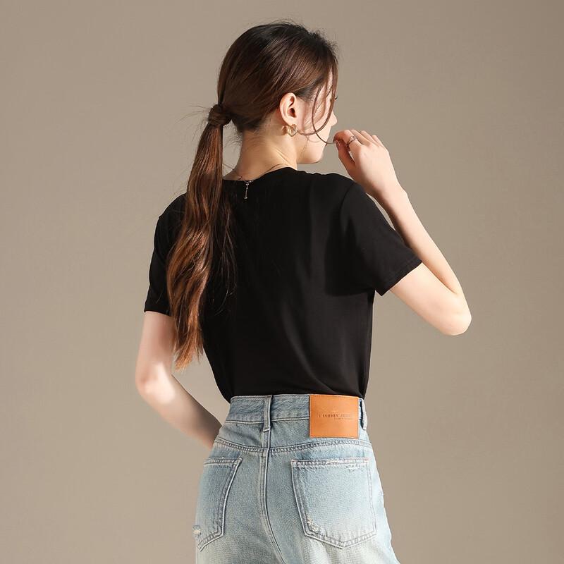 RAIN.CUN Women's Round Neck Short Sleeve T-shirt