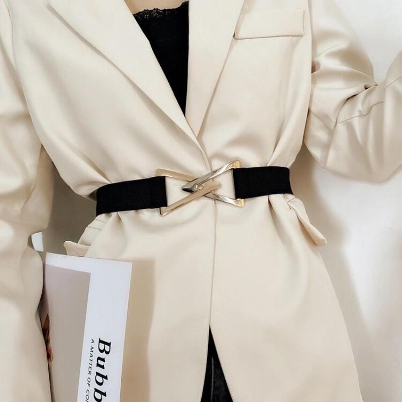 Modern Elastic Waist Belt For Women With Versatile Triangle Buckle In Colors Multiple