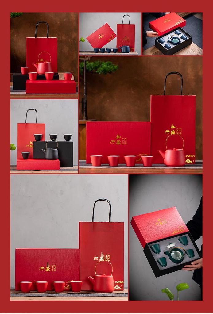 Elegant Ceramic Kung Fu Tea Set for Weddings and Corporate Gifts