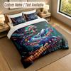 American Patriotic Theme Personalized 3Pcs Bedding Set Custom Text & Name 1 Sheet 2 Pillowcases Household Bedding 1pc