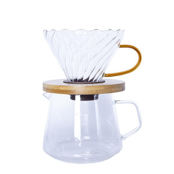 400ml glass coffee maker with drip - set