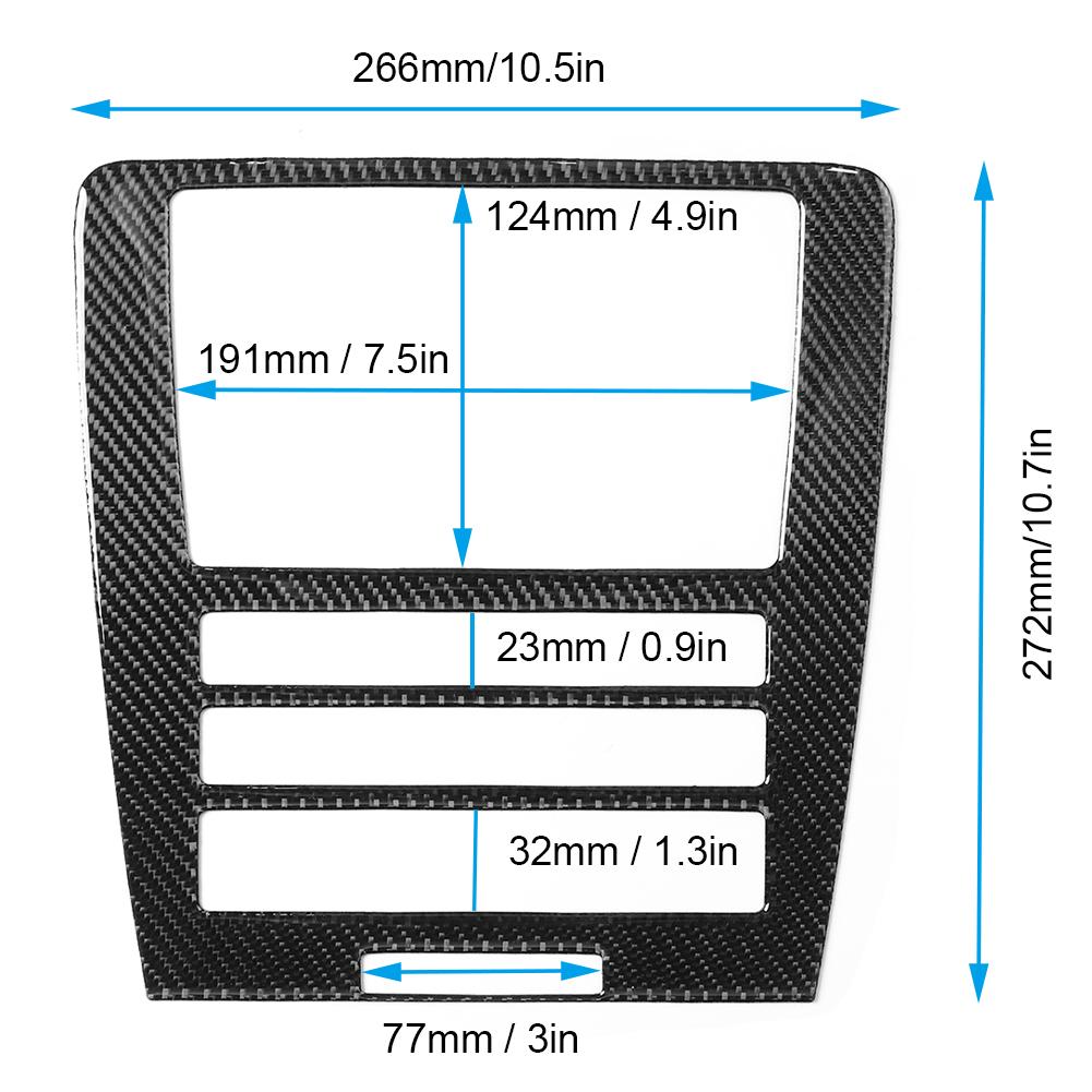 Pokrywa Panelu Sterowania Nawigacji GPS z Włókna Węglowego Pasująca do Ford Mustang 20092013