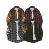 Camicia a quadri da uomo a maniche lunghe Giacca larga Camicia da uomo e da donna Versatile Bella Camicia pelosa da uomo