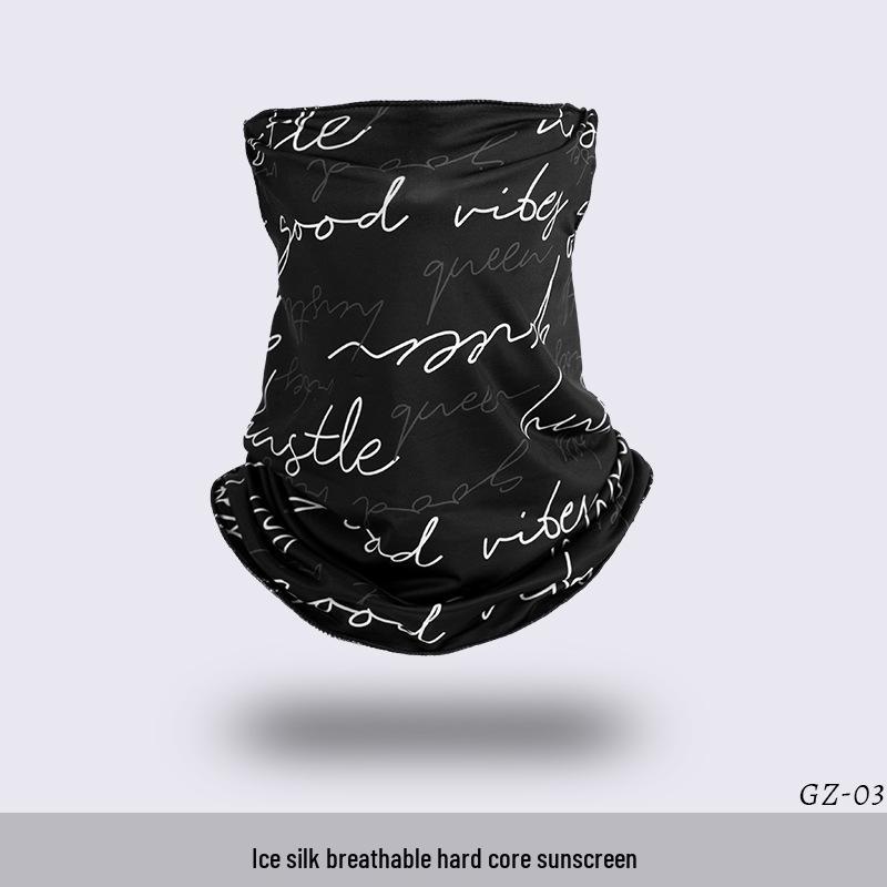 Ice Silk Ear-Hanging Face Mask - Breathable Sunshade & Neck Gaiter for Cycling & Sports