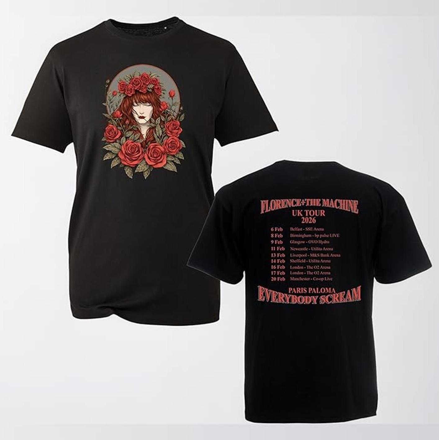 Florence And The Machine UK TOUR everybody scream black shirt 1F2859 M