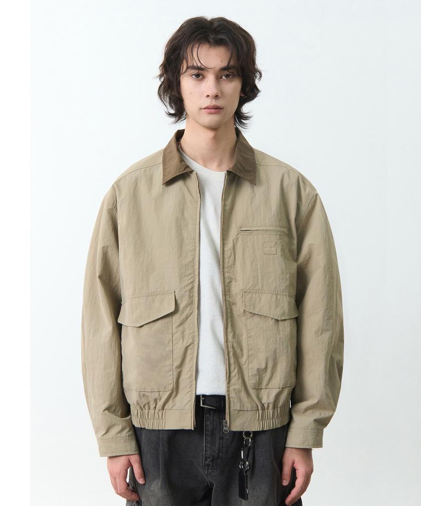 Dimitri Black 2Way Nylon Detroit Wind Jacket_Beige