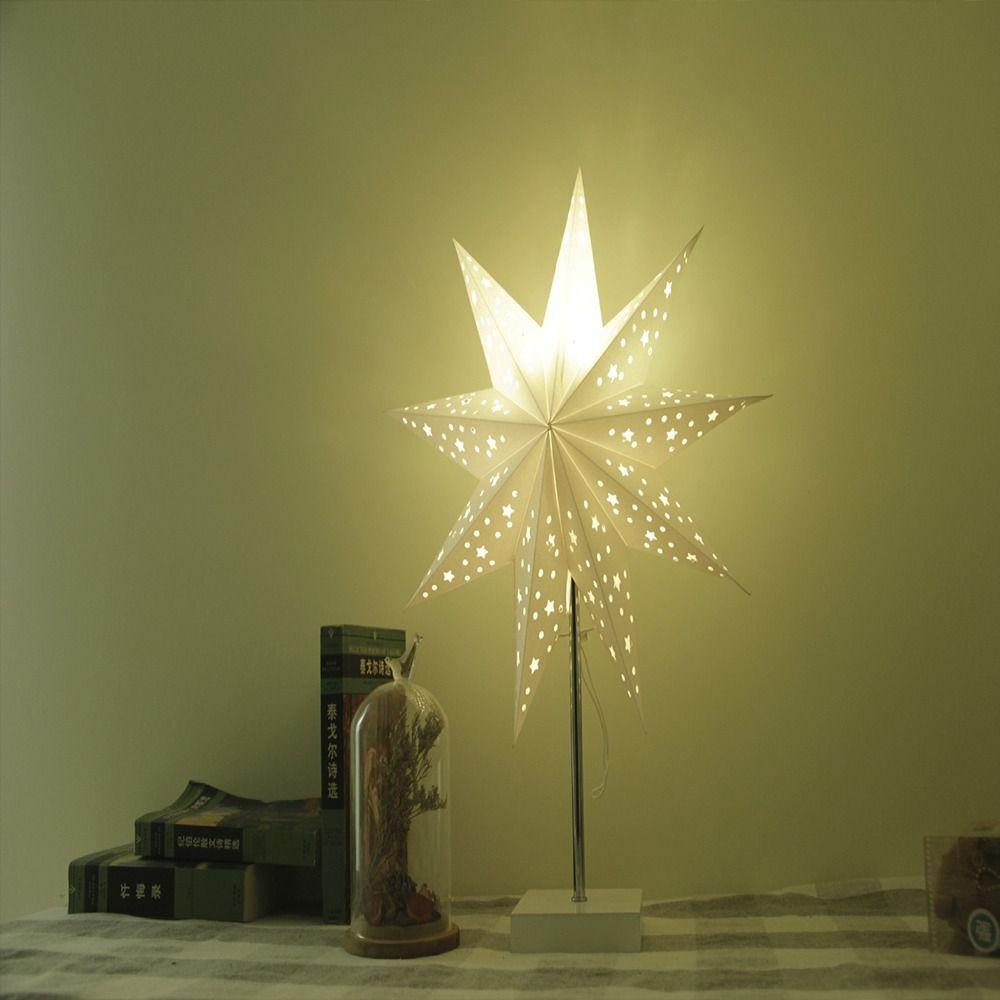 Home Decors Xmas Ornament Nine-pointed Star Christmas Lanterns Star Lamp Shades Hanging Pendants