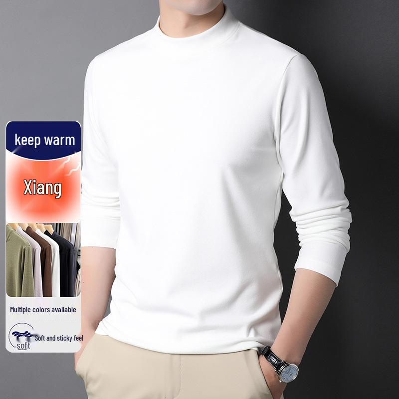 Men s Self-Heating Thermal Fleece Half-High Collar Hoodie, 2025 Collection 2XL