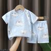 T-Shirts Bequeme Shorts Polyester Lässig Tägliche Kleidung Für Mädchen Set Baby Sommer Outfits Cartoon Jungen Kurzarm