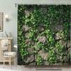 A Nature-Inspired Shower Curtain: Bring the Beauty of the Outdoors Inside with This Stunning Design Featuring Lush Green