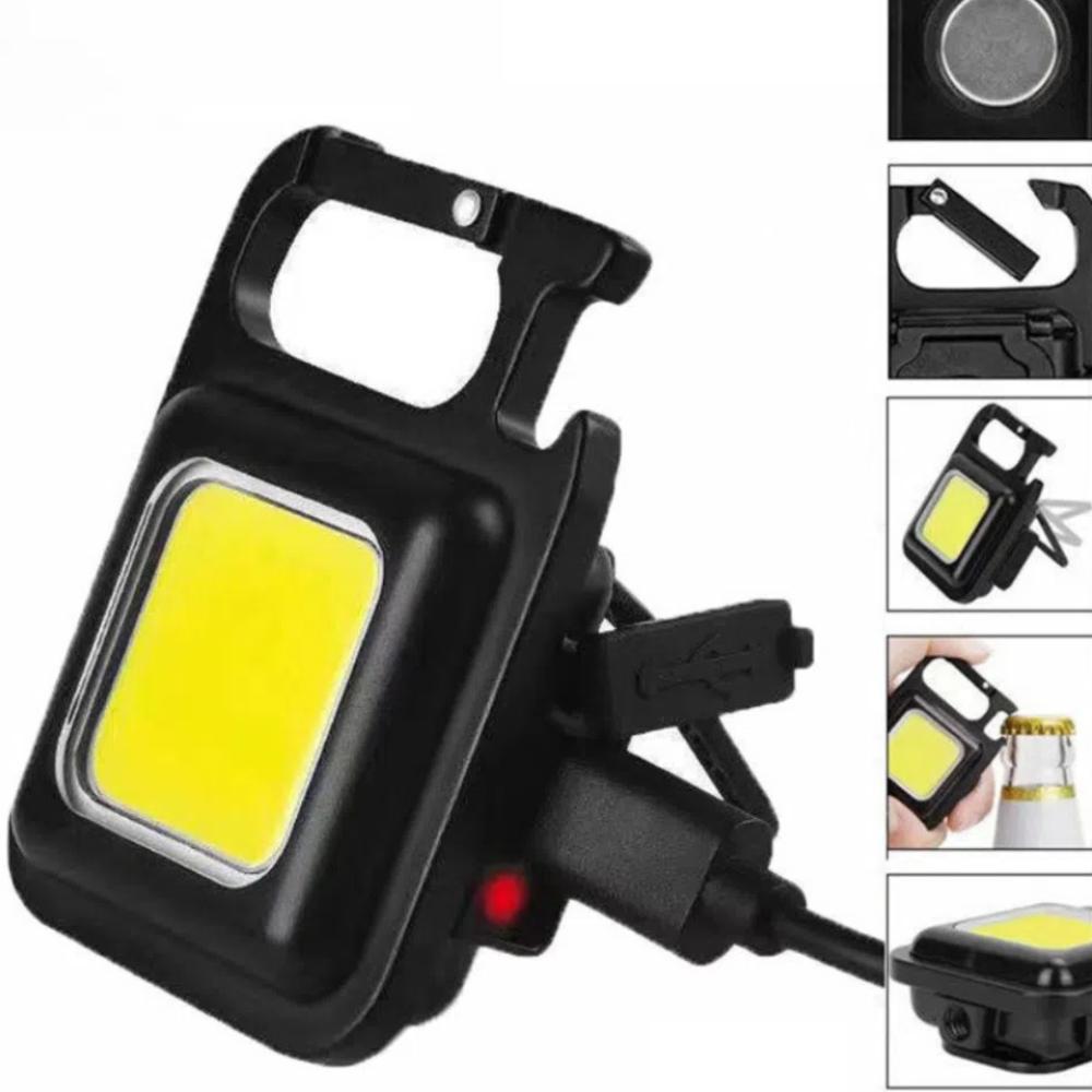 USB Charging Flashlight Super Bright Emergency Light High Quality Keychain Work Light  Outdoor