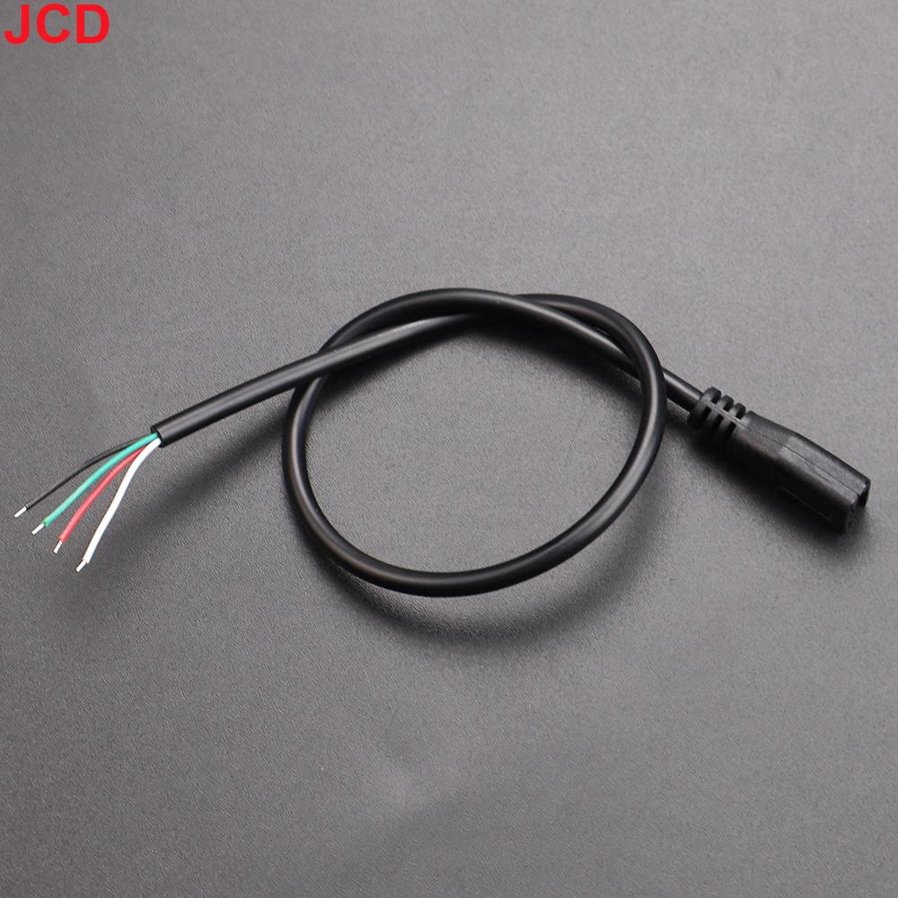 5pcs 2Pin 4Pin Micro USB / Type C Charger Connector USB 2.0 Type A Male Female Power Supply Extension Cable Wire DIY Data Line