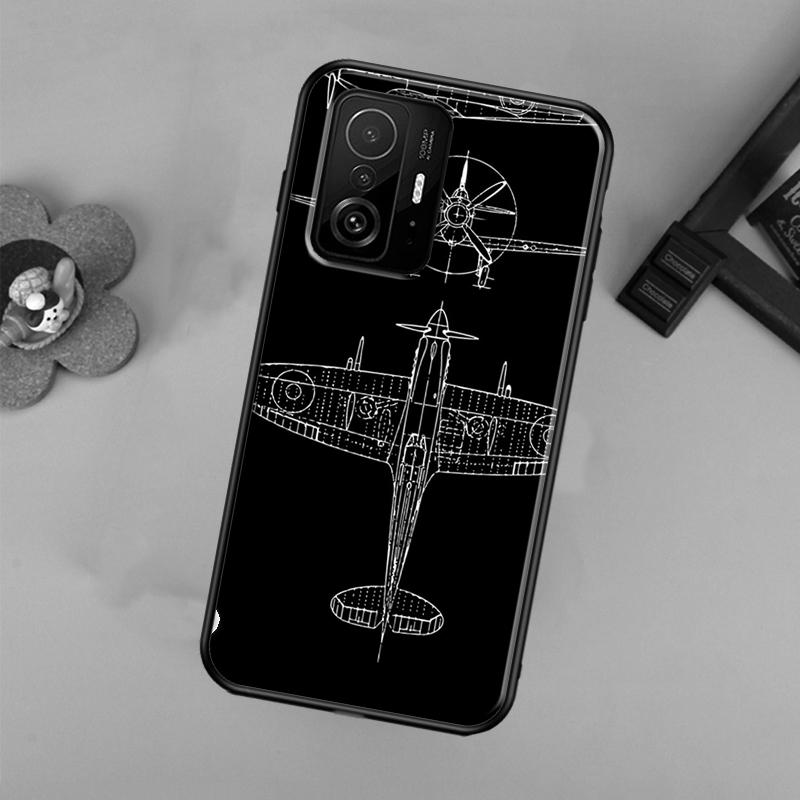 Airplane Aircraft Case For Xiaomi 13 14 Ultra 11T 12T 13T 14T Pro POCO X7 Pro X3 X5 X6 F3 F5 F6 M6 Pro Cover