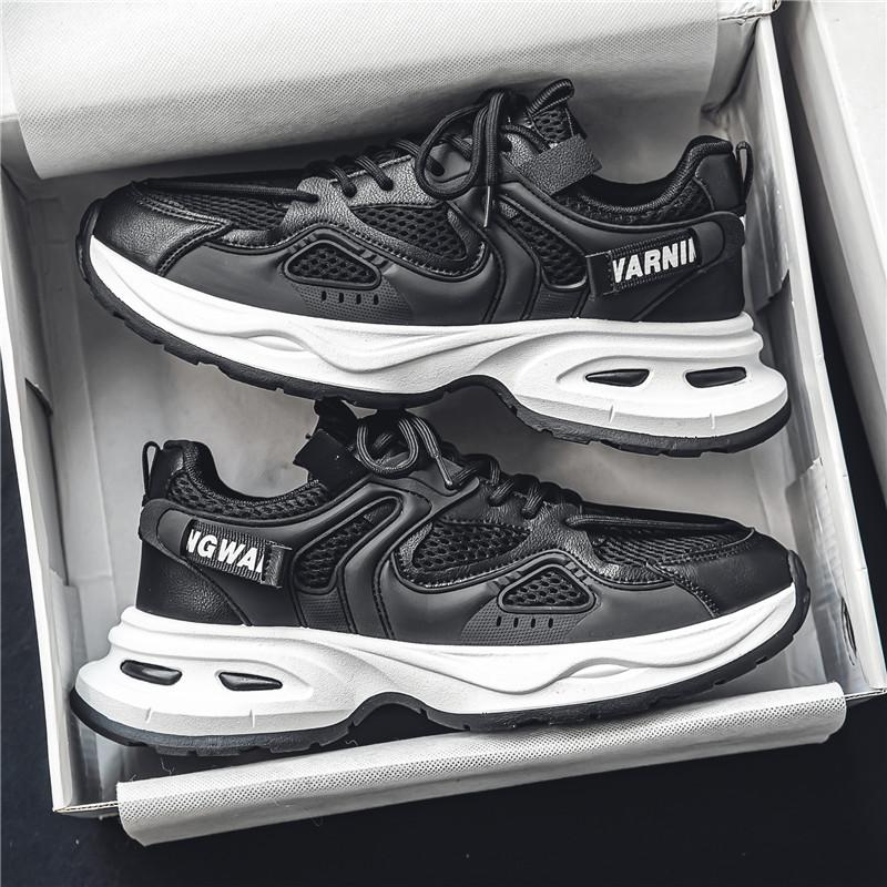 

Мужская обувь 2024 года, новая летняя дышащая сетка, усиливающая спортивные и развлекательные универсальные туфли для пап, популярные модные туфли среди знаменитостей в Интернете 44 чёрный