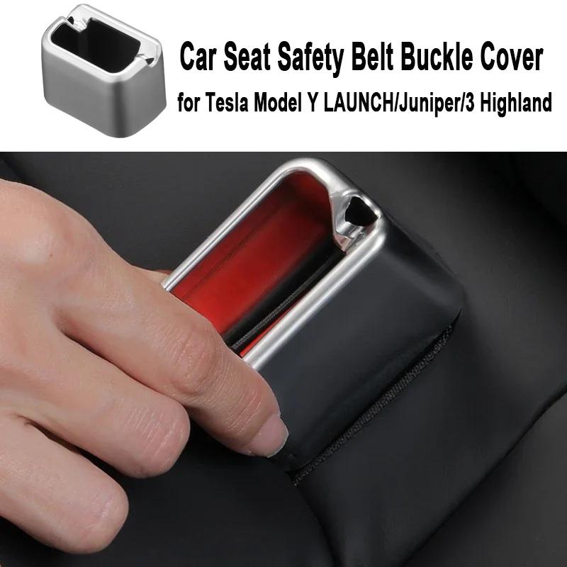 Car Seat Safety Belt Buckle Cover for Tesla Model Y LAUNCH/Juniper/3+Protective Clip Anti Scratch Case Shell Accessories ABS