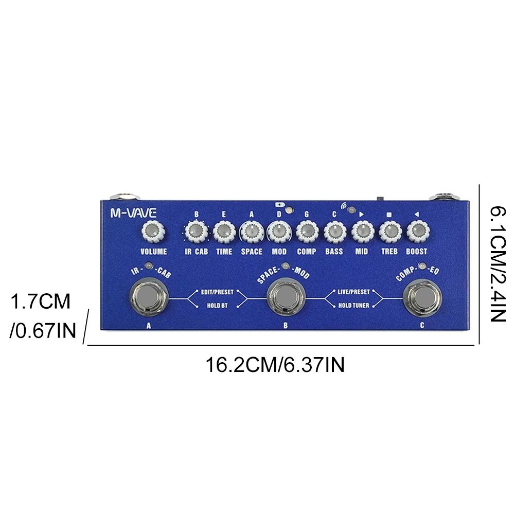 Cube Baby Bass Pro Процессор | 9 AMP/IR Симуляторов с Цепочкой Эффектов Dly/Rvb/MOD | USB-C Интерфейс 48 кГц & Синхронизация DAW + Аудио высокого разрешения синий