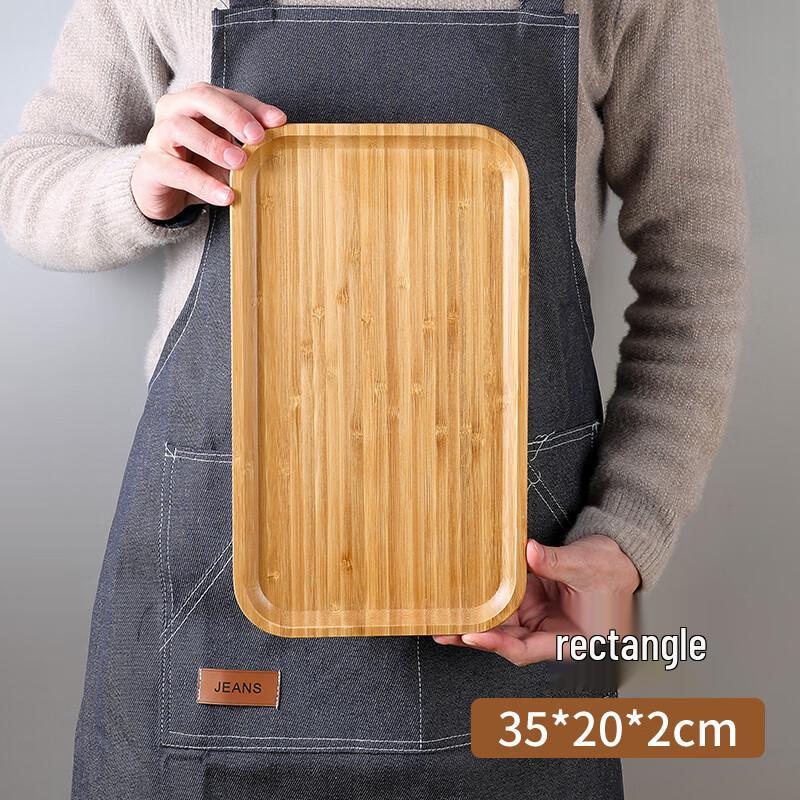 Japanese Style Rectangular Bamboo Serving Tray