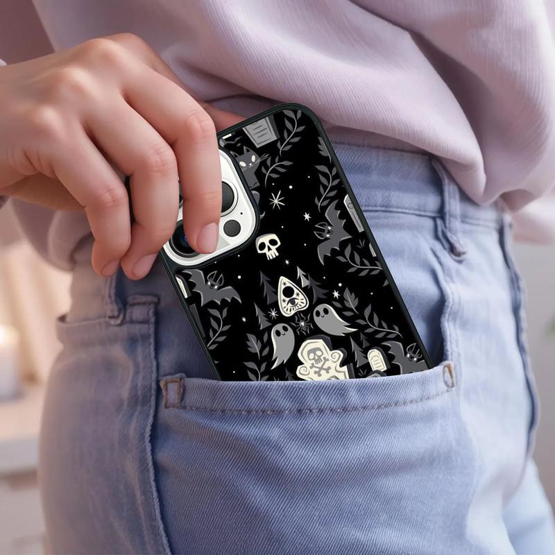Girly Pastel Witch Goth Witch Cat Phone Case For iPhone 17 Air 15 16e 14 13 Pro Max Coque 12 11 Pro Max PLUS cover