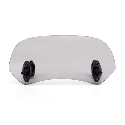 Bruce & Shark Universal Motorcycle Windshield, 11cm X 28.5cm, Adjustable Clip, Spoiler Shield, Screen, Smoke